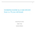 NURSING CLINICAL CASE STUDY  Joan is a 78-year-old female