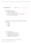 NR 283/NR 283 Pathophysiology Quiz 1[Chamberlain College of Nursing] Questions/Answers_ Spring 2023.