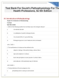 Test Bank For Gould&rsquo;s Pathophysiology For The Health Professions&comma; 5e 5th Edition latest testbank