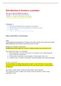 LUISS  economics and business first year bachelor. Class notes Introduction to Business Economics (857)