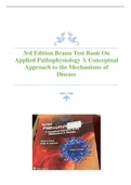 3rd Edition Braun Test Bank On Applied Pathophysiology A Conceptual Approach to the Mechanisms of Disease 