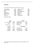 Income Statement and Balance Sheets Worksheet