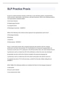 SLP Practice Praxis exam 2022&sol;2023 with 100&percnt; correct answers