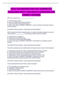 OSHA 30 CONSTRUCTION TEST ANSWER KEY MANAGING SAFETY AND HEALTH QUESTIONS WIH CORRECT ANSWERS