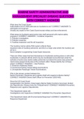 MARINE SAFETY ADMINISTRATIVE AND MANAGEMENT SPECIALIST &lpar;MSAM&rpar; QUESTIONS WITH CORRECT ANSWERS