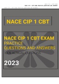 (COPY OF) NACE CIP 1 CBT EXAM PRACTICE QUESTIONS AND ANSWERS