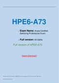 HPE6-A73 full and latest version 2023