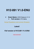 H12-891 HCIE-Datacom V1.0-ENU Actual Exam