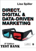 TEST BANK for Direct, Digital & Data-Driven Marketing 5th Edition by Lisa Spiller. All Chapaters 1-14. (Complete Download)
