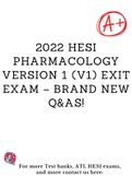 2022 HESI Pharmacology Version 1 (v1) exit exam – Brand New Q&As!