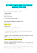 ATI TEAS 7 Science-with&period; 100&percnt; verified solutions-2023-2024