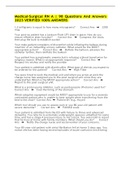 Medical-Surgical RN A &vert; 98 Questions And Answers 2023 VERIFIED 100&percnt; ANSWERS 