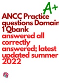 ANCC Practice questions Domain 1 Qbank answered all correctly answered; latest updated summer 2022 