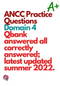 ANCC Practice Questions Domain 4 Qbank answered all correctly answered; latest updated summer 2022.