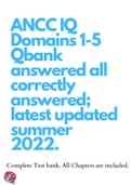 ANCC PMHNP Exam Reported Questions Qbank answered all correctly answered; latest updated summer 2022.