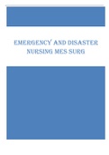 EMERGENCY AND DISASTER  NURSING MES SURG