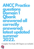 ANCC Practice questions Domain 1 Qbank answered all correctly answered; latest updated summer 2022.
