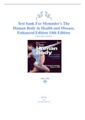 Test bank For Memmler's The Human Body in Health and Disease, Enhanced Edition 14th Edition by Barbara Janson Cohen; Kerry L. Hull 9781284217964 Chapter 1- 25 Complete Guide
