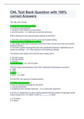CNL Test Bank Question with 100&percnt; correct Answers&period;