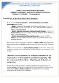 NURS 4465&sol;N4465 Care of Vulnerable Populations COMMUNITY ASSESSMENT&comma; ANALYSIS&comma; and NURSING INTERVENTION Modules 1-3 &lpar;Weeks 1&ndash; 3&rpar; Assignment Template