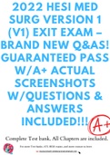 2022 HESI Med Surg Version 1 &lpar;v1&rpar; exit exam &ndash; Brand New Q&As&excl; Guaranteed Pass w&sol;A&plus; Actual Screenshots w&sol;Questions & Answers Included&excl;&excl;&excl;