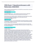 CEN Exam 1 Questions Answers with Rationales 2022 2023&period;