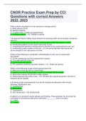 CNOR Practice Exam Prep by CCI Questions with correct Answers 2022&period;&period;2023&period;