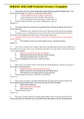 NURSING NUR 2480 Predictor Version 1 Complete (RATED A) Questions and Answers | 100% correct