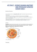 ATI TEAS 7 - SCIENCE (HUMAN ANATOMY AND PHYSIOLOGY UPDATED AUGUST 2022 )