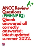 ANCC Review Questions &lpar;PMHNP IQ&rpar; Qbank answered all correctly answered&semi; latest updated summer 2022&period;