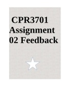CPR3701 (Criminal Procedure) Assignment 02 feedback