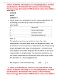 2023&excl;&excl;&excl; NURSING 108 Chapter 01&colon; Drug Regulation&comma; Actions&comma; and Responses Workman & LA Charity&colon; Understanding Pharmacology&colon; Essentials for Medication Safety&comma; 2nd Edition 