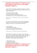 NURSING FUNDAMENTA PN HESI Exit V2 Exam Questions and Answer Latest Update 2022&sol;2023 Graded A&plus;