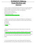 NURS6521N Midterm Exam Questions and Answers