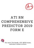 ATI RN Comprehensive Predictor 2019 Form E