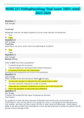 NURS 231 Pathophysiology final exam-100&percnt; rated-2023-2024