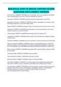 BIOLOGICAL BASIS OF DISEASE MIDTERM REVIEW QUESTIONS WITH CORRECT ANSWERS