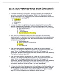 2023 100&percnt; VERIFIED PALS  Exam &lpar;answered&rpar;