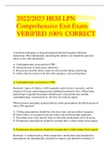 2022/2023 HESI LPN Comprehensive Exit Exam VERIFIED 100% CORRECT