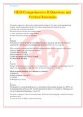 HESI Comprehensive B Questions and Verified Rationales
