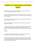 Chapter 22&colon; Neurological and Mental  Status