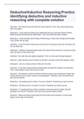 Deductive&sol;Inductive Reasoning&semi;Practice identifying deductive and inductive reasoning with complete solution