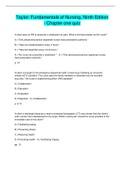 Taylor&colon; Fundamentals of Nursing&comma; Ninth Edition  - Chapter one quiz