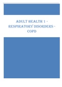 ADULT HEALTH 1 - RESPIRATORY DISORDERS - COPD