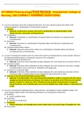 ATI NR293 Pharmacology Final Review - Chamberlain College of Nursing ( 202 CORRECT ANSWRED QUESTIONS).