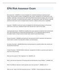 EPA Risk Assessor Exam 2022&sol;2023 with 100&percnt; correct answers