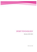 Samenvatting  Sport Psychology