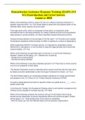 Humanitarian Assistance Response Training &lpar;HART&rpar; &lpar;9&period;5 hrs&rpar; Exam Questions and Correct Answers&comma; Graded A&plus; 2023