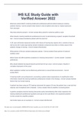 IHS ILE Study Guide with Verified Answer Latest 2022