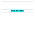 HESI A2 FILES| VERIFIED SOLUTION 